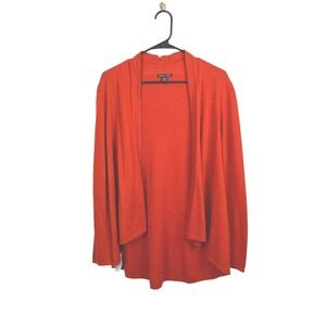 Eileen Fisher Merino‎ Wool Rust Long Sleeve Cardigan Sweater Women's Medium